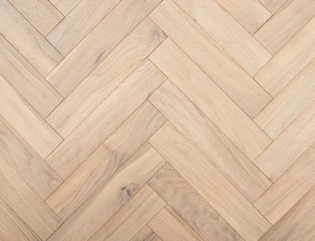 Timbercraft Aversley Oak Parquet Flooring, Smoked, Brushed & Oiled, 70x350x20 mm