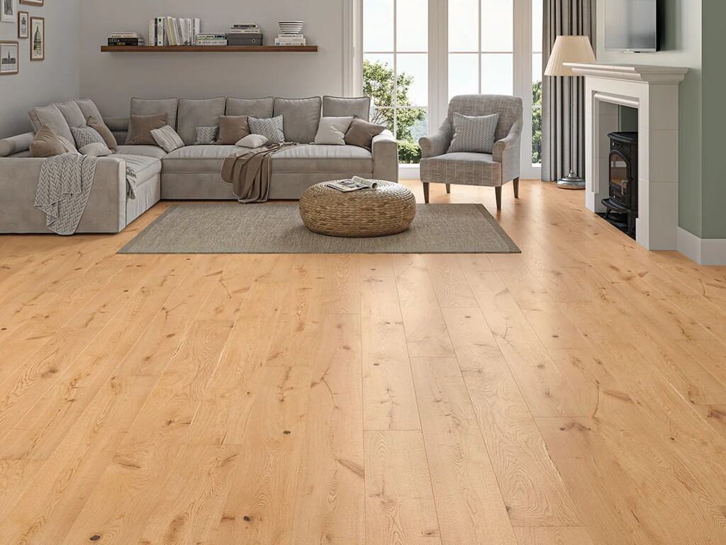 Timberlay Sherwood Oak Engineered Flooring, Lacquered, 190x3x14 mm