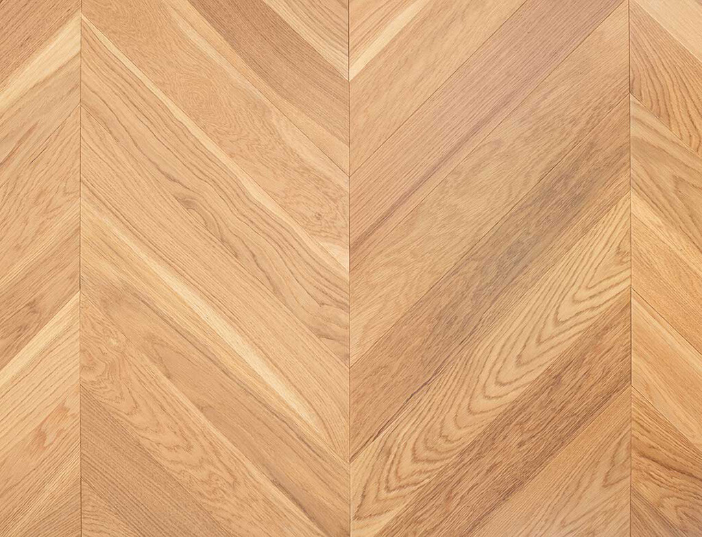 Timbercraft Ashridge Oak Chevron Parquet Flooring, Lacquered, 90x510x14 mm
