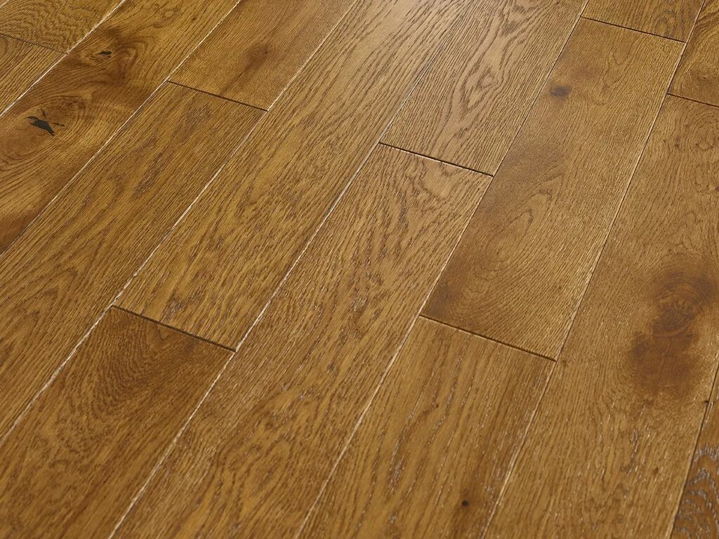 Evolve Engineered Oak Flooring, Wheat, Brushed & Lacquered, 125x5x18 Mm