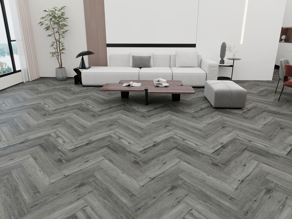 Xylo Holland Park Finca Herringbone LVT Vinyl Flooring, Dryback, 122x610x3 mm