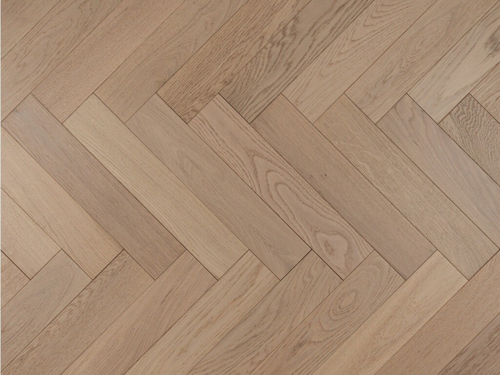 Timbercraft Herringbone Engineered Oak Parquet Flooring, Invisible, Lacquered, Prime 90x450x14 Mm
