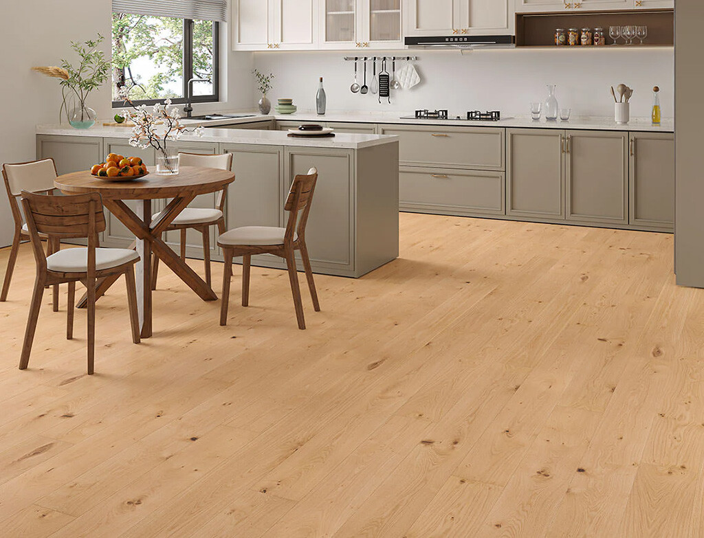 Timberlay Modena Oak Engineered Flooring, Brushed, Lacquered, 190x3x14 mm image