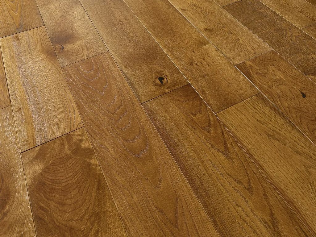 Evolve Engineered Golden Oak Flooring, Brushed & Lacquered, 190x3x14 Mm