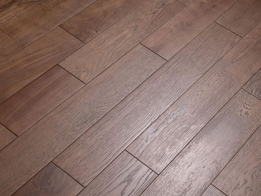 Evolve Engineered Oak Flooring, Black Washed, Brushed & Lacquered, 125x3x14 Mm