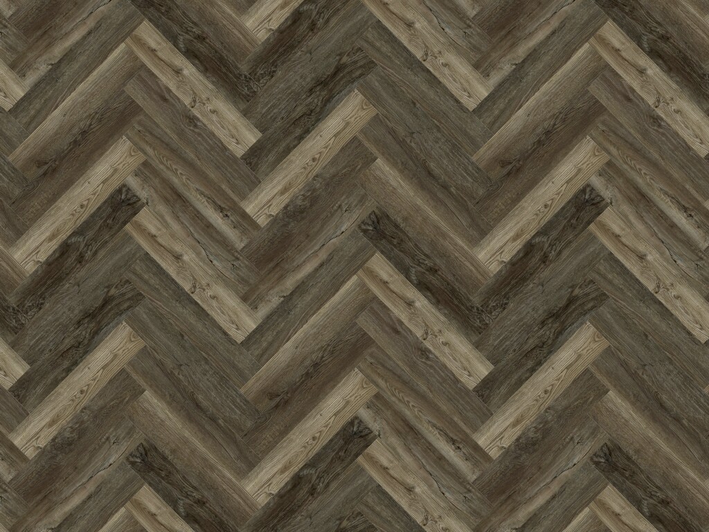 Xylo Holland Park Emerald Bay Herringbone LVT Vinyl Flooring, Dryback, 122x610x3 mm