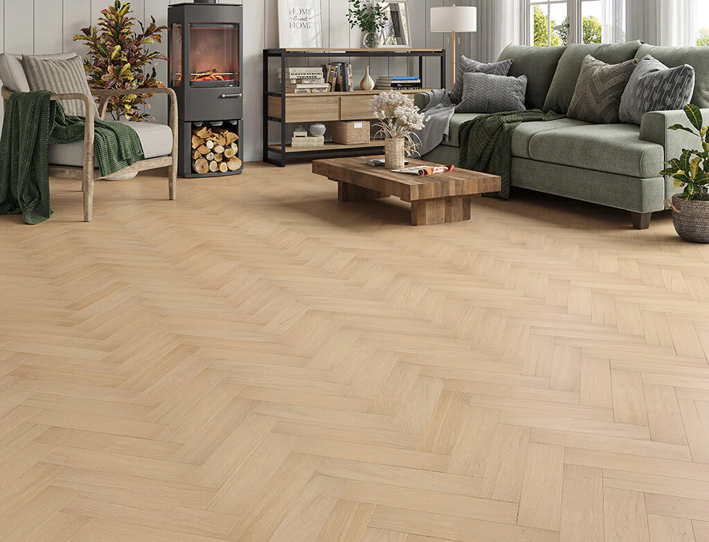 Timbercraft Wychwood Oak Parquet Flooring, Invisible, Oiled, 80x350x20 mm image