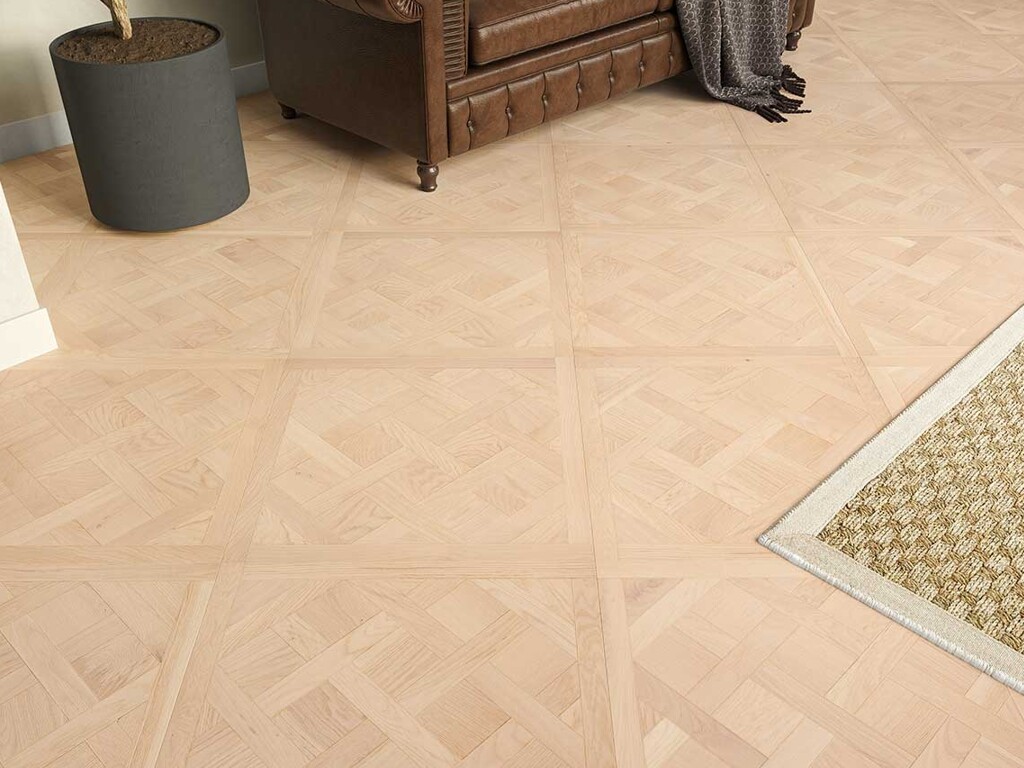 Timbercraft Empire Oak Versailles Parquet Flooring Panels, Brushed & Oiled, 600x3x14 mm