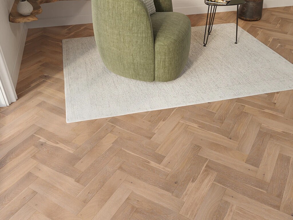 Timbercraft Malton Oak Parquet Flooring, Brushed & Oiled, 90x450x15 mm