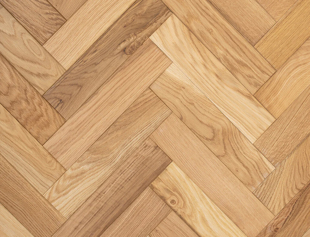 Timbercraft Haldon Oak Parquet Flooring, Brushed & Oiled, 80x350x20 mm