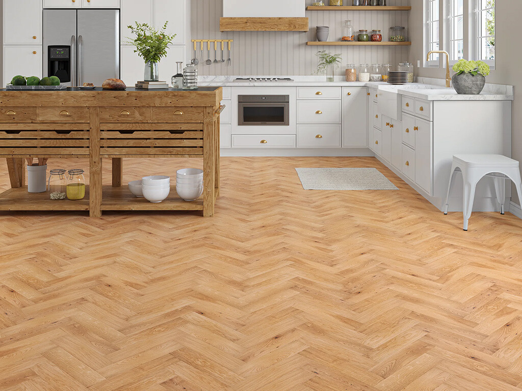 Timbercraft Haldon Oak Parquet Flooring, Brushed & Oiled, 80x350x20 mm image