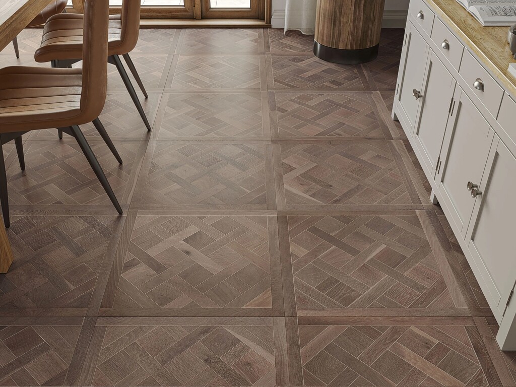 Timbercraft Reverence Oak Versailles Parquet Flooring Panels, Brushed & Oiled, 600x3x14 mm