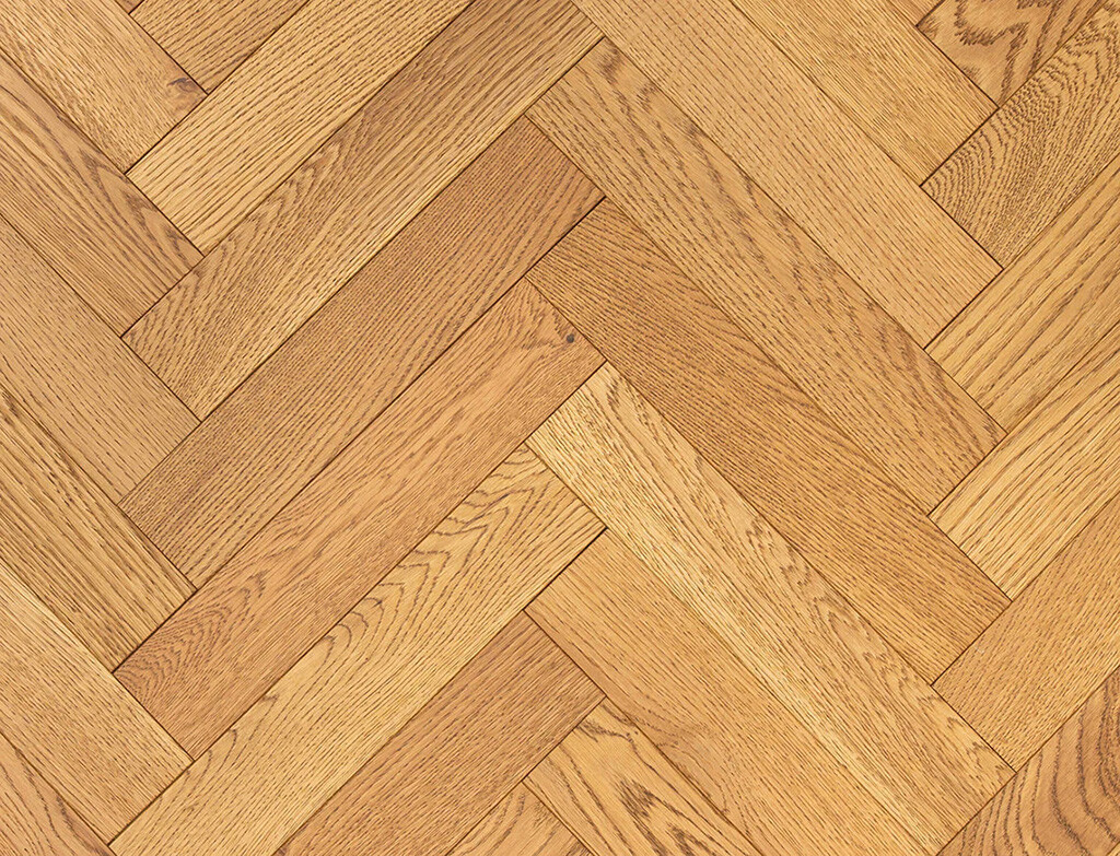 Timbercraft Moors Oak Parquet Flooring, Brushed & Oiled, 80x350x20 mm