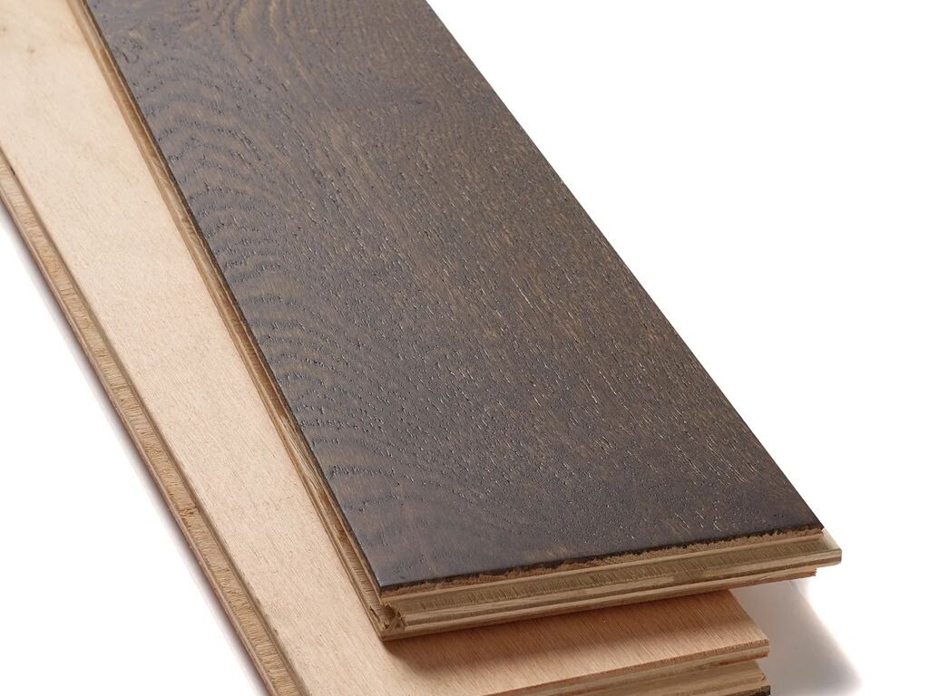 Evolve Engineered Oak Flooring, Smoked, Brushed & Lacquered, 125x5x18 Mm